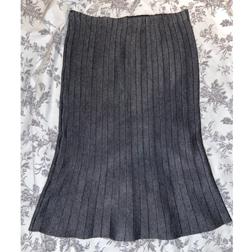 Gray Milano Peplum Skirt